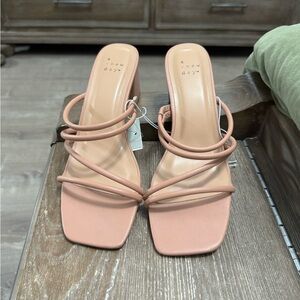A New Day Women's Blush Strappy Heels